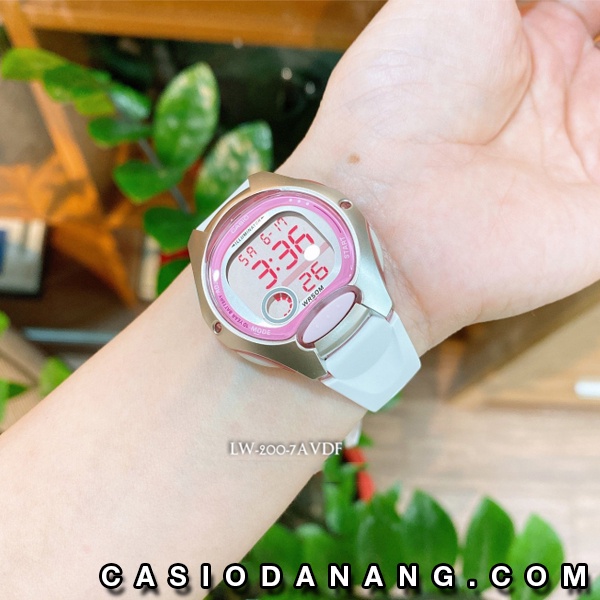 Đồng hồ nữ dây nhựa Casio chính hãng Anh Khuê LW-200-7AVDF (34mm)