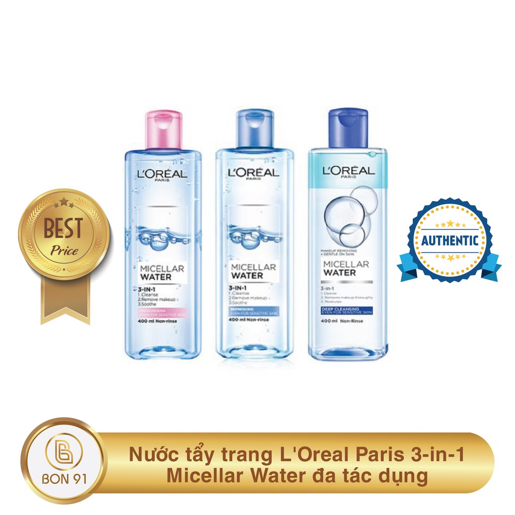 Nước tẩy trang Loreal Micellar Water 400ml