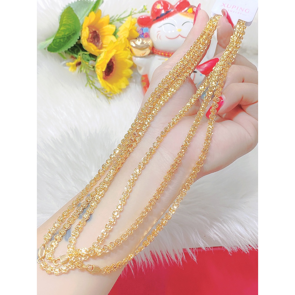 Dây chuyền nữ kimtiền mạ 24K UHA cho độ sáng lấp lánh cao , bền màu DC81