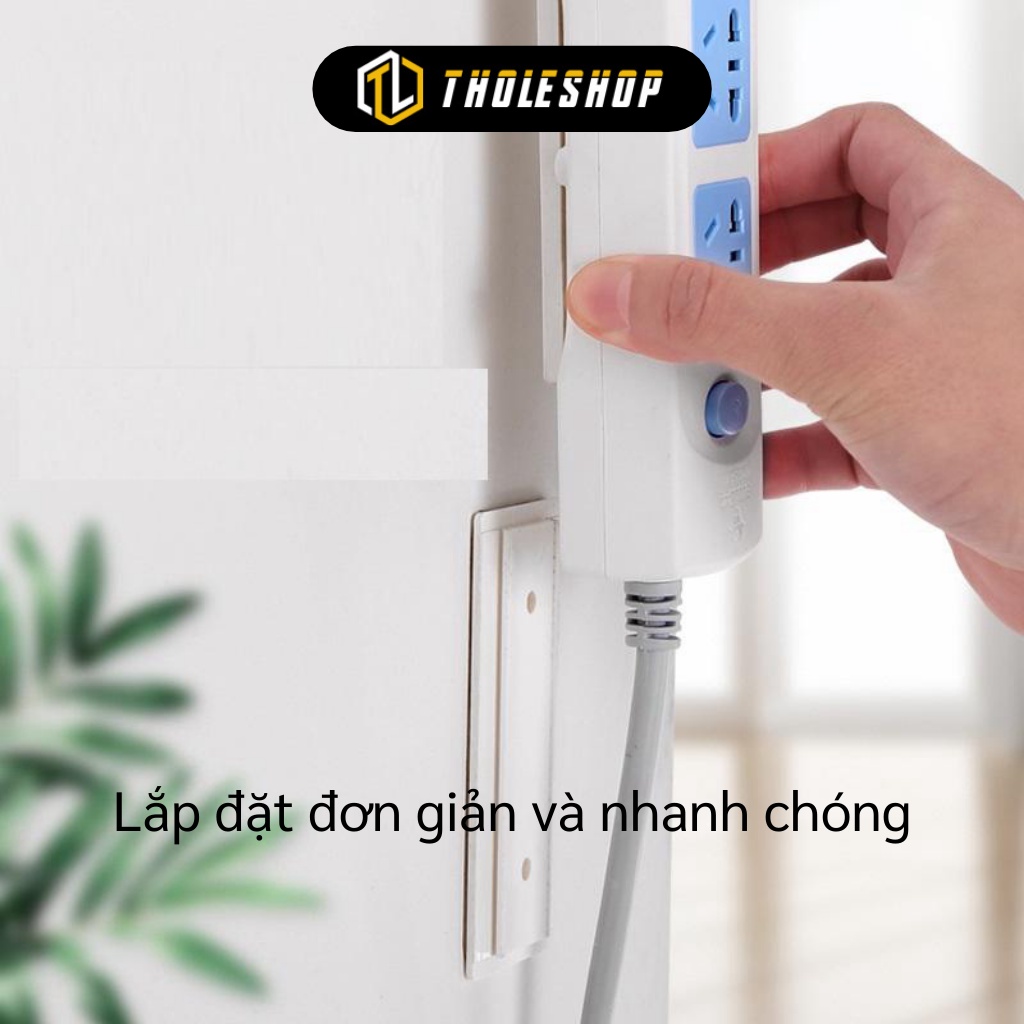 Miếng Dán Tường Treo Ổ Cắm - Giá Đỡ Cố Định Ổ Cắm Điện Chịu Tải Mạnh, Tái Sử Dụng 8867