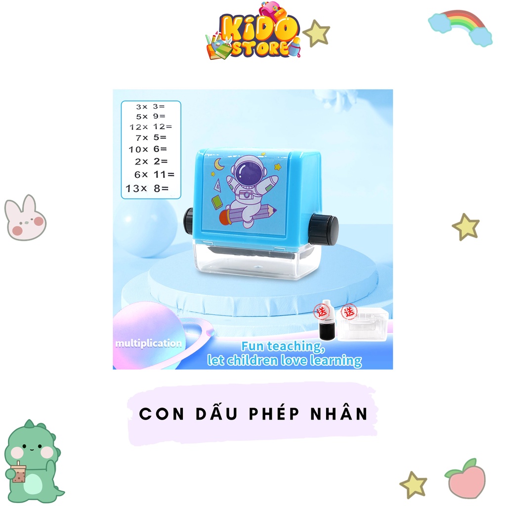 Con lăn phép tính, máy in phép tính tự động cộng trừ nhân chia cho bé học toán KDP607