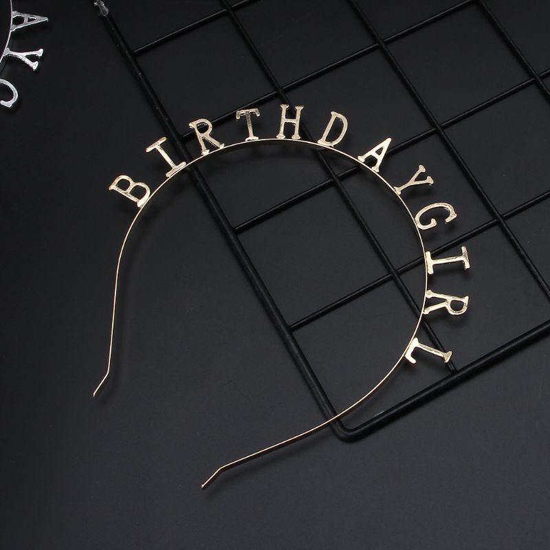 Băng Đô Cài Tóc Trang Điểm Hình Vương Miện Sinh Nhật Đơn Giản Đáng Yêu Cho Bé Gái