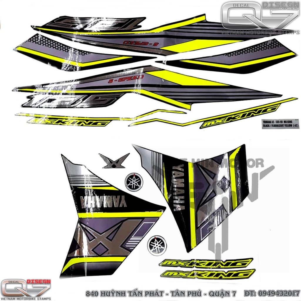 TEM RỜI EXCITER 2011 MX XANH ĐEN