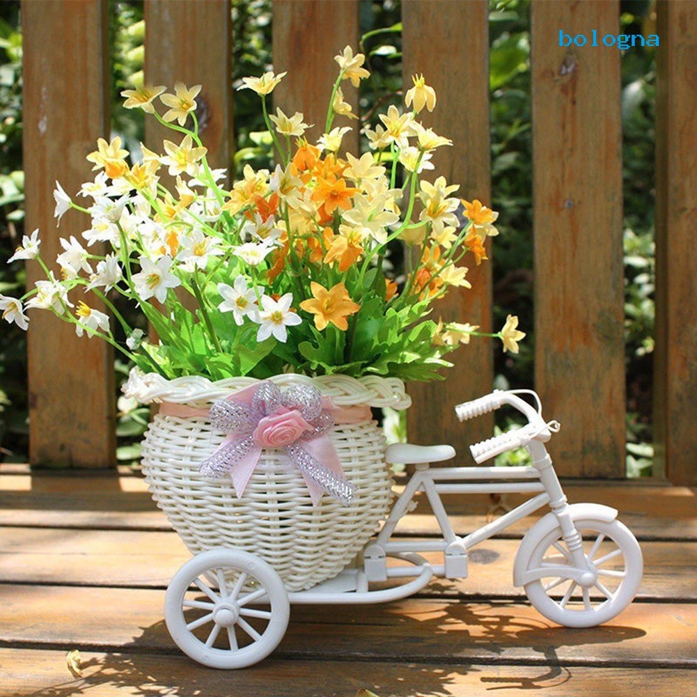 Chậu Hoa Hình Xe Đạp Ba Bánh Dùng Trang Trí Tiệc Cưới