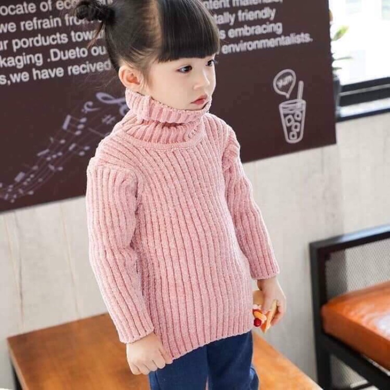 Áo len cao cổ chất nhung tuyết Quảng Châu cho bé 10-24kg