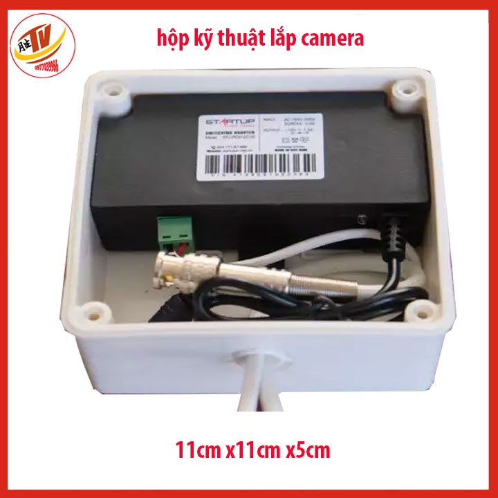 Hộp kỹ thuật bảo vệ nguồn Camera, hộp nối điện chống nước ngoài trời + trong nhà
