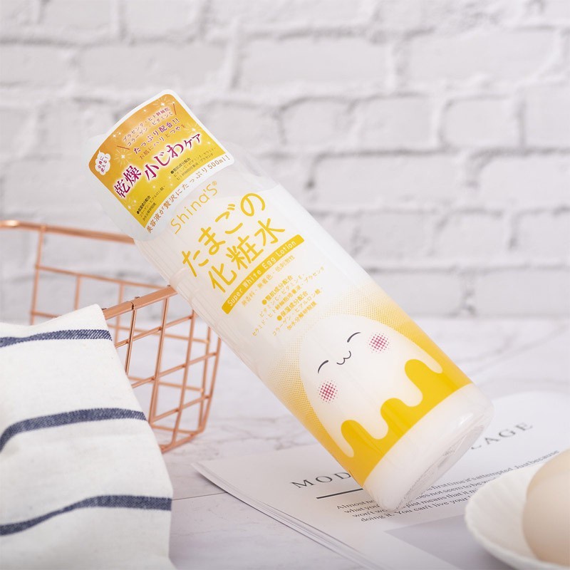 Nước hoa hồng trứng Shina’S Super White Egg Lotion trắng da mờ nám 500ml