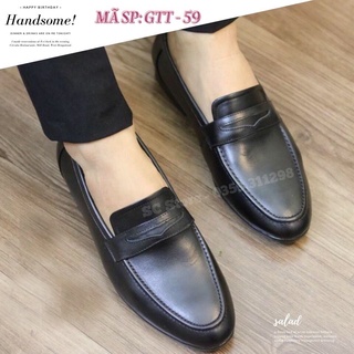 GIÀY LƯỜI NAM, GIÀY TÂY NAM - Giày Lười Nam Da Bò Basic - GTT 59