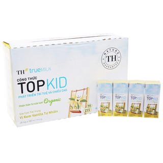 THÙNG 48 HỘP SỮA TH TRUE MILK TOPKID ORGANIC 180ML