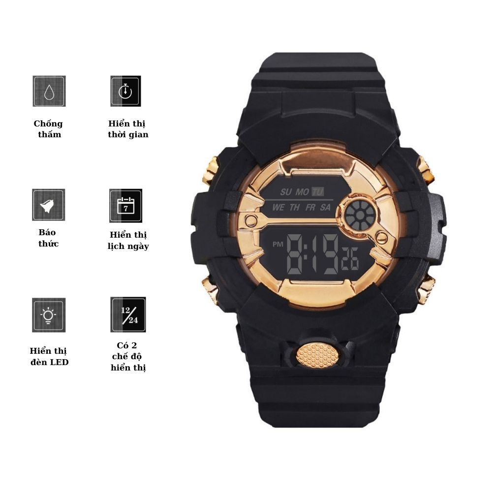 Đồng Hồ Điện Tử Unisex WA05 Chống Xước Nhẹ Nhiều Màu Xinh Xắn | BigBuy360 - bigbuy360.vn