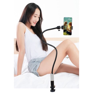 Giá kẹp điện thoại cạnh bàn livestream - chụp sản phẩm