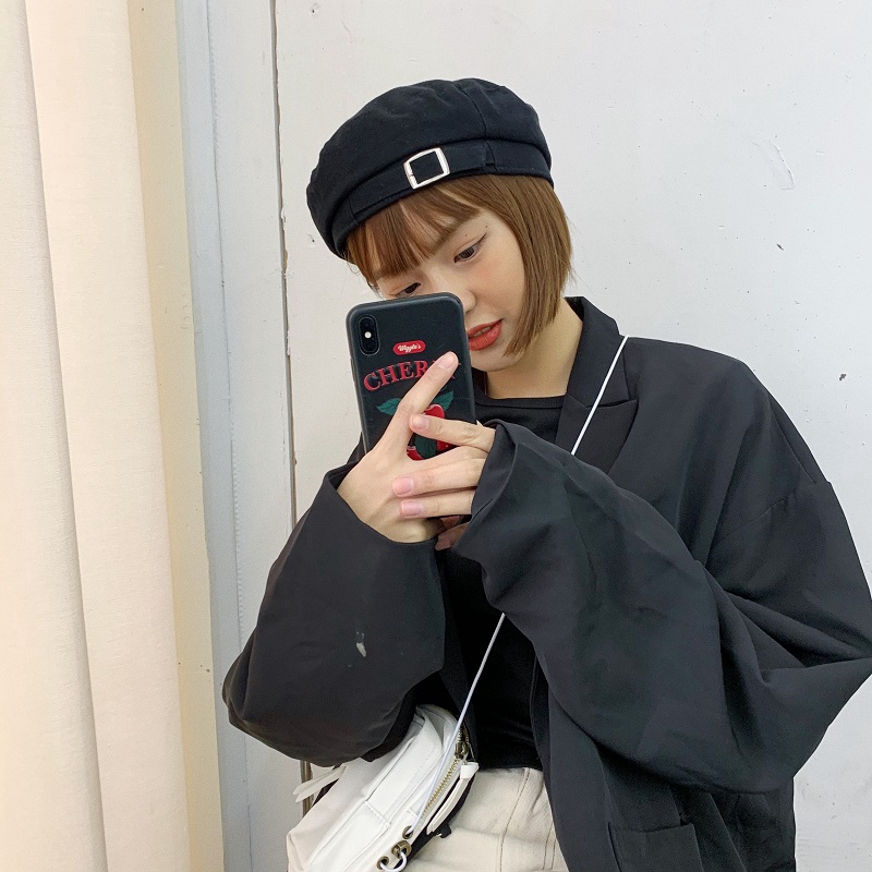 Nón Beret Thời Trang Retro Nhật Hàn Dễ Phối Đồ Cho Nữ