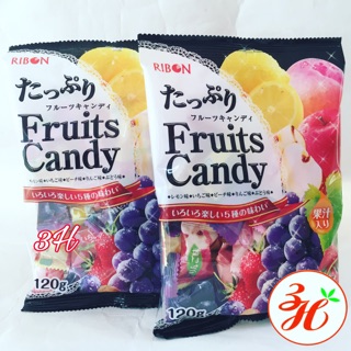 Kẹo trái cây 5 vị RIBON date T9/19 xách tay Nhật Bản