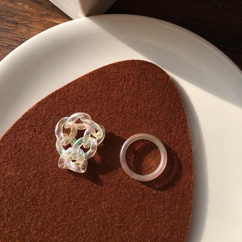 Set Nhẫn 2 Chiếc Ánh Màu - NHAN1082-1