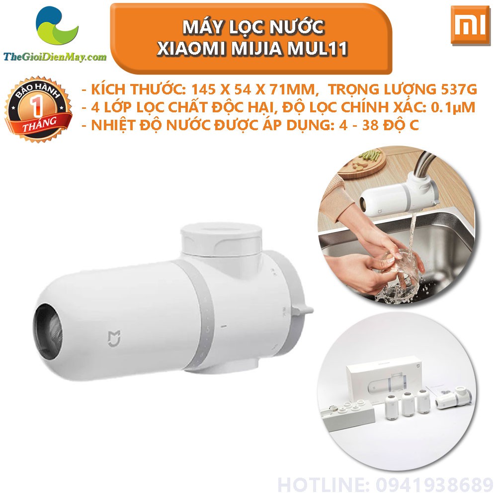 Máy lọc nước Xiaomi Mijia MUL11 lọc nước sạch ngay tại vòi - Bảo hành 1 tháng - Shop Thế Giới Điện Máy