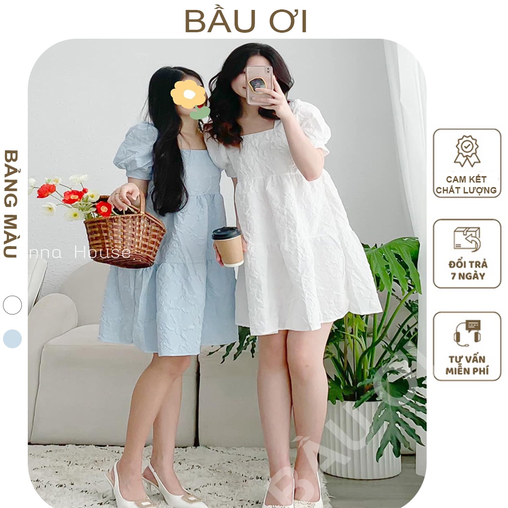 [BAUOI V16] VÁY BẦU CÔNG SỞ XINH - ĐẦM BẦU BABYDOLL DÁNG XÒE, VẢI GẤM XỐP CHẤT ĐẸP MẶC ĐI LÀM ĐI CHƠI ĐỂU ĐẸP