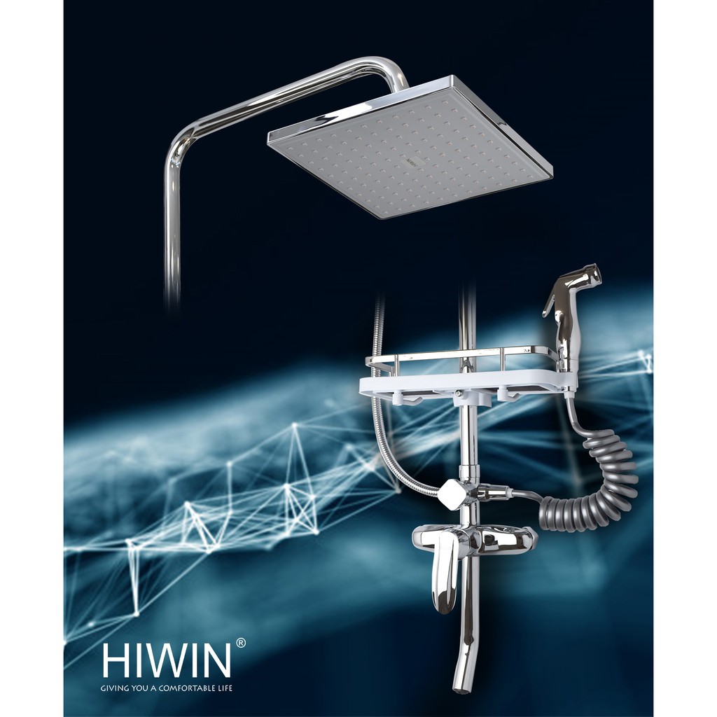 Bộ sen vòi đa năng 5 món cao cấp sáng bóng Hiwin KF-106