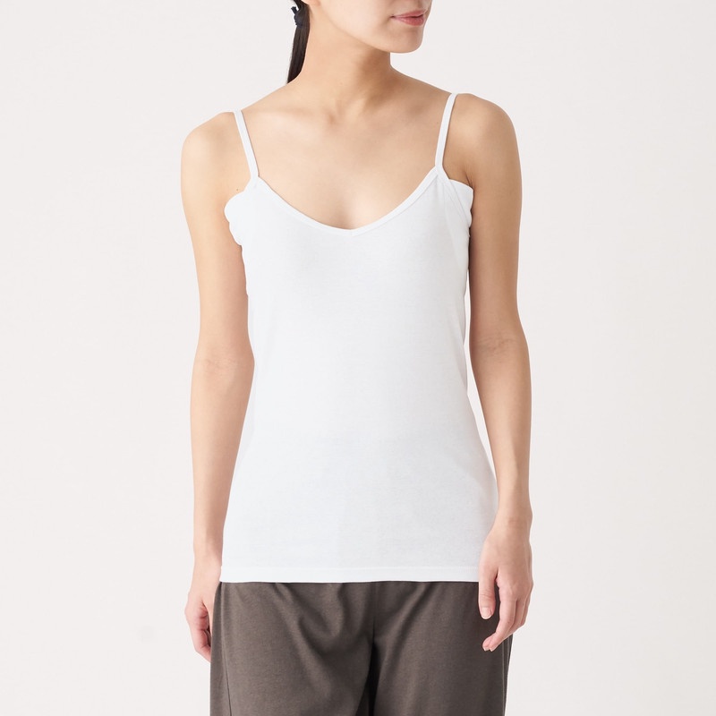 Muji Áo Hai Dây Cotton Thoáng Khí Có Miếng Thấm Mồ Hôi