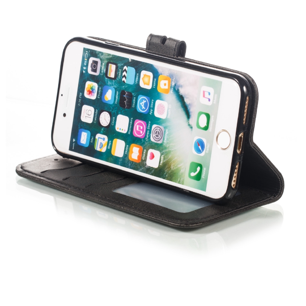 Bao da điện thoại PU nắp lật cao cấp cho iPhone 6 6s 7 8 Plus X XR XS Max | BigBuy360 - bigbuy360.vn