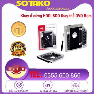 [Giá rẻ nhất] Caddy Bay HDD SSD SATA 3 9.5mm/12.7mm - Khay ổ cứng thay thế ổ DVD