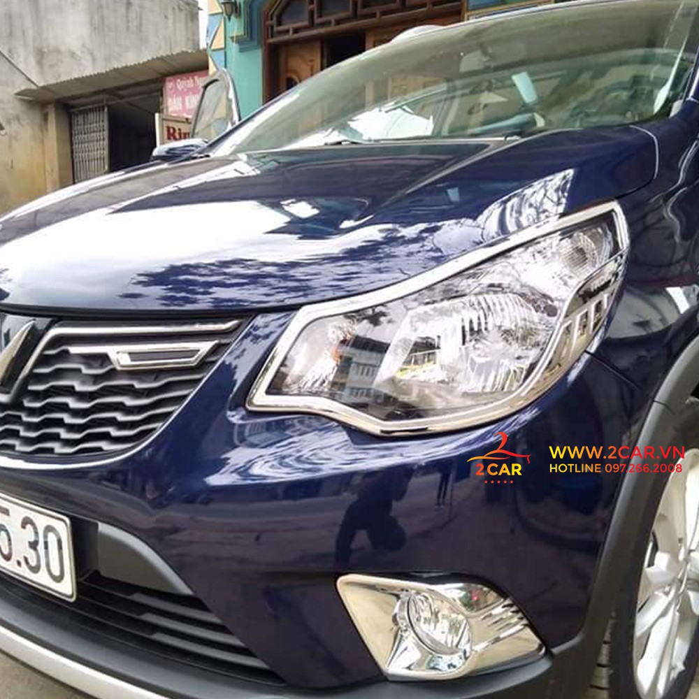 Ốp viền đèn pha, hậu Vinfast Fadil 2019 - 2021 mạ crom cao cấp