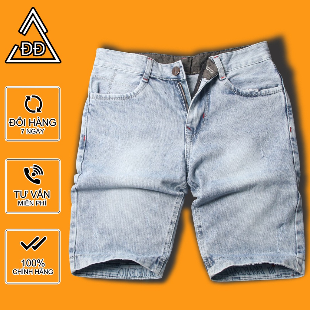Quần short jean nam xanh bạc DD414 Shop ĐỊCH ĐỊCH
