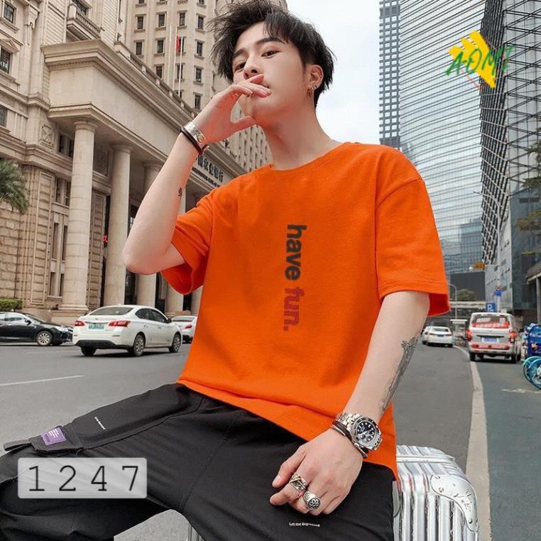 [HOT]  ÁO THUN TAY LỠ IN CHỮ HAVE FUN 1247 CÁCH ĐIỆU PHONG CÁCH HÀN QUỐC FREE SIZE  AOMI THỜI TRANG HOT TREND