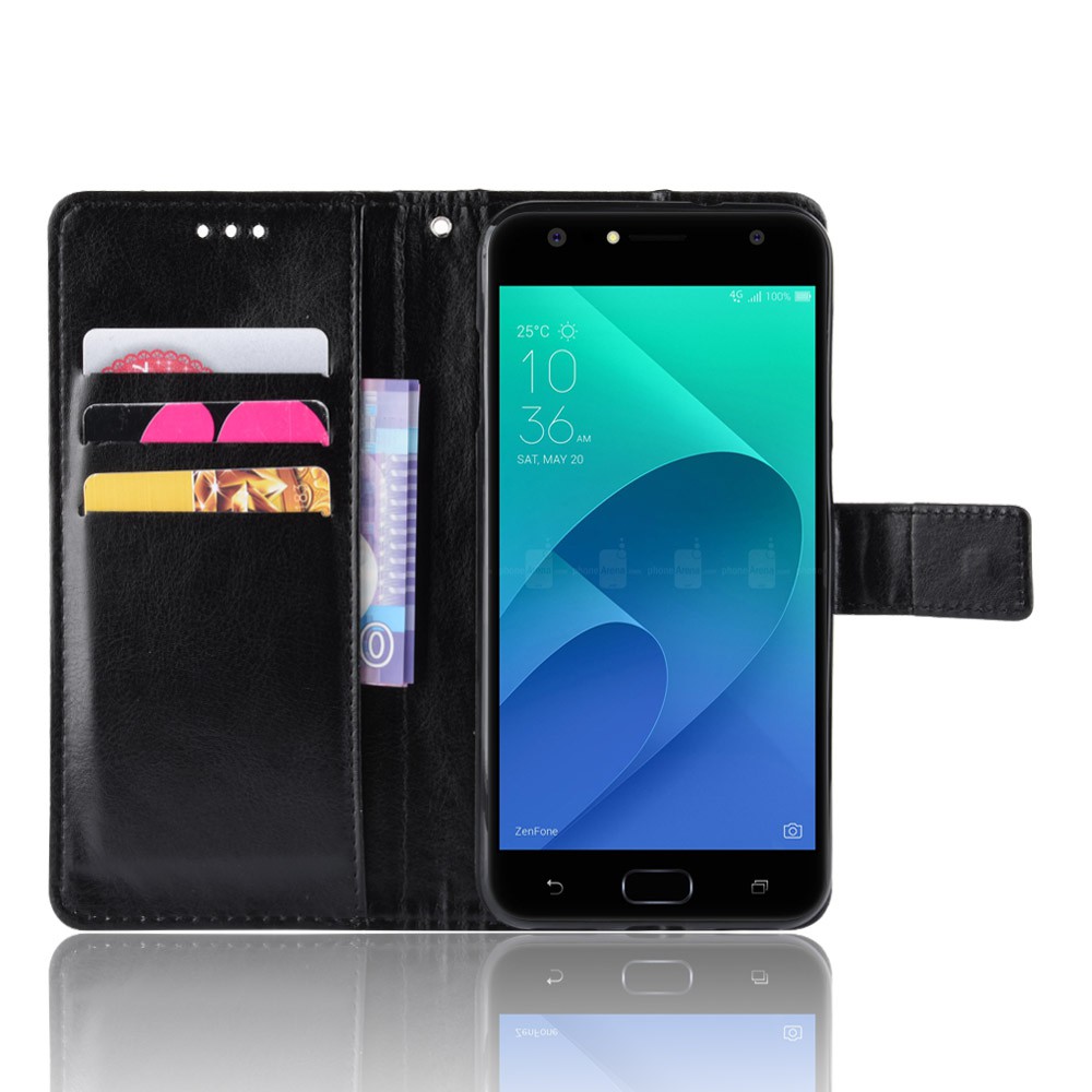 Bao Da Pu Điện Thoại Nắp Lật Kèm Ngăn Đựng Thẻ Cho Asus Zenfone 4 Selfie Zd553kl Vỏ