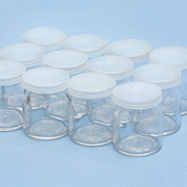 Bộ 12 hũ làm sữa chua thuỷ tinh hình ngộ nghĩnh