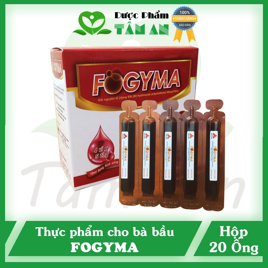 Thực phẩm bổ sung sắt Fogyma ⚡ Chính Hãng ⚡ Bổ sung sắt cho phụ nữ mang thai và cho con bú - Hộp 20 ống