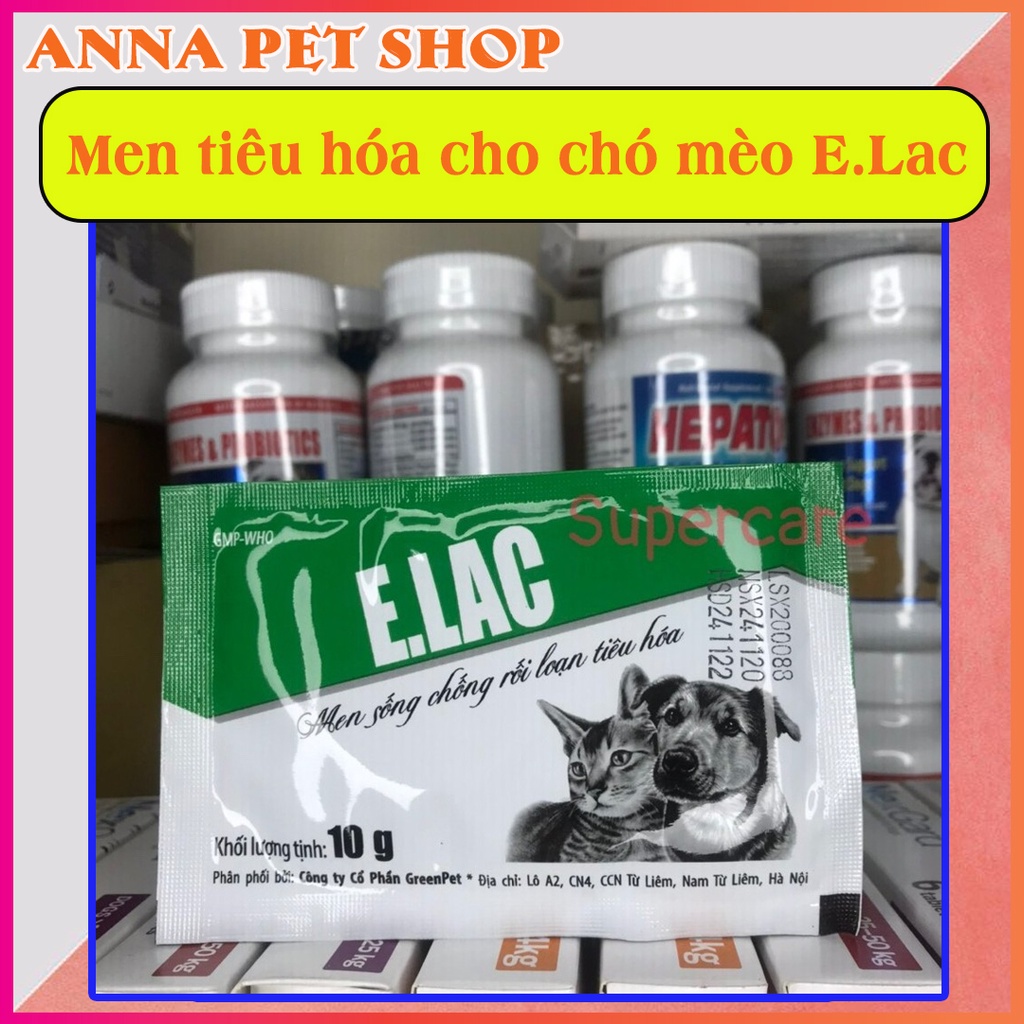 Gói men tiêu hóa cho chó mèo E.LAC