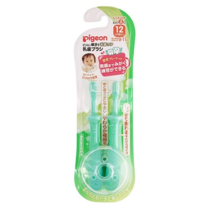 Set 2 Bàn Chải Tập Đánh Răng Cho Bé Pigeon 12m+