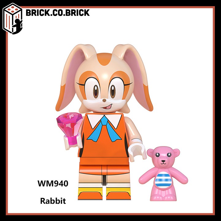 Minifigures nhân vật lego Sonic đặt biệt - Mô hình mini lắp ráp Ray Rabbit Charmy Bee Tikal blaze và Storm - WM6087