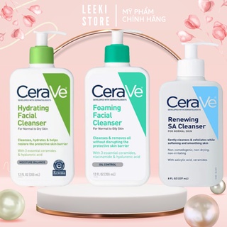 Sữa Rửa Mặt CeraVe SA Smoothing, Hydrating, Foaming Cleanser - Cho Da Dầu Mụn, Khô, Nhạy Cảm