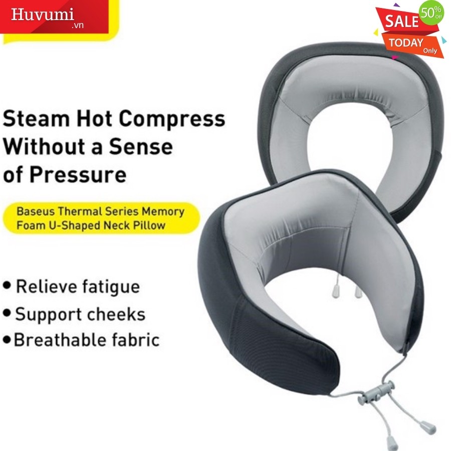 Gối mềm chữ U chống mỏi cổ, vai gáy Baseus Thermal Series Memory Foam U-Shaped Neck Pillow-New 100% -  LV835