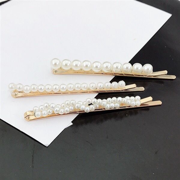 Bộ kẹp tóc ngọc trai nhân vật hoạt hình Handmade phong cách mới cho nữ