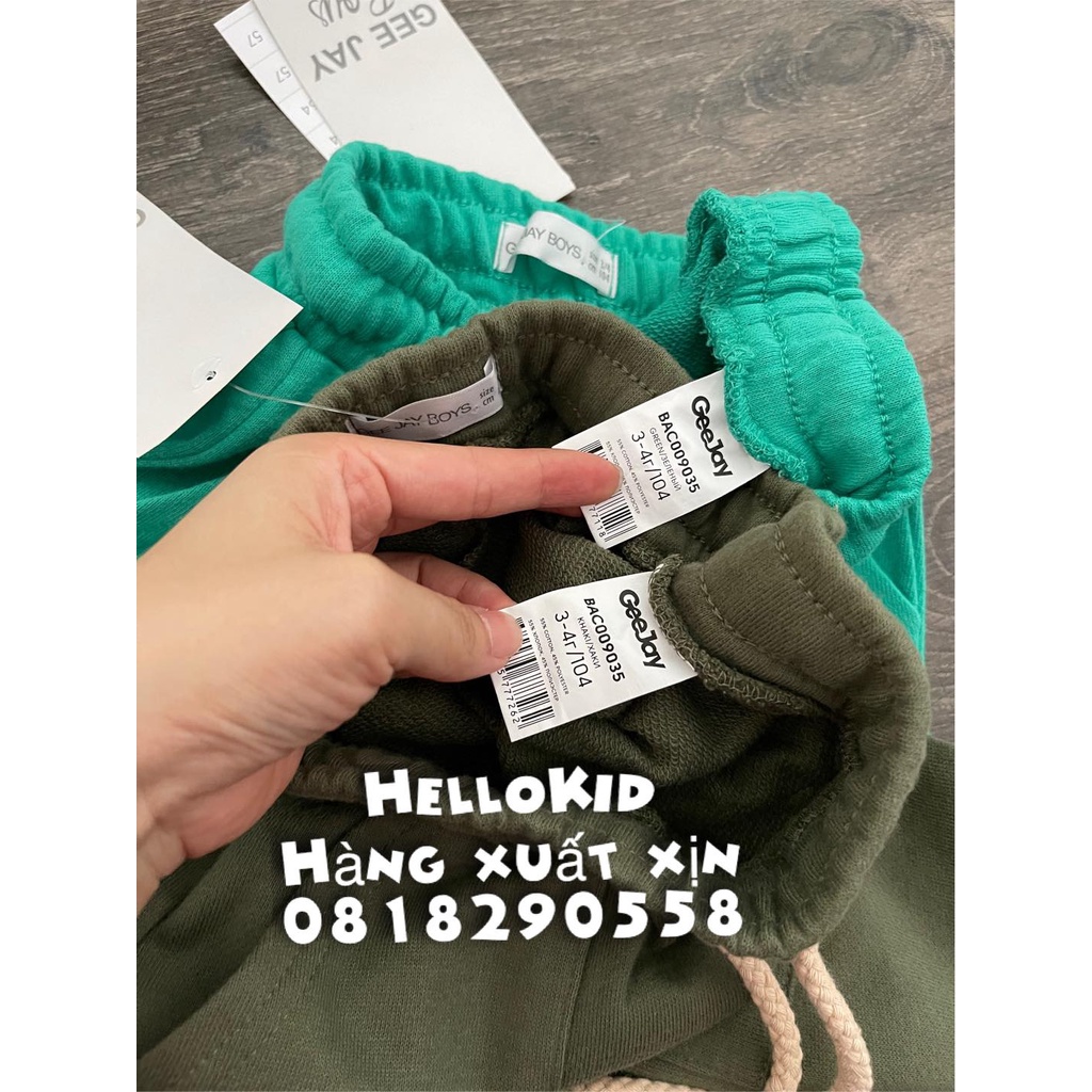 Quần nỉ da cá chữ trước bé trai &amp; bé gái