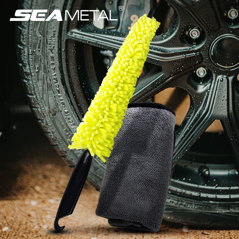SEAMETAL Bộ Dụng Cụ Vệ Sinh Bánh Xe Ô Tô Tiện Lợi