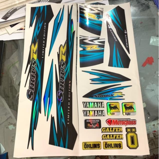 Tem Chế Sirius R Xanh Đen Loại 7 Màu Chống Phai 09173 Cao Cấp