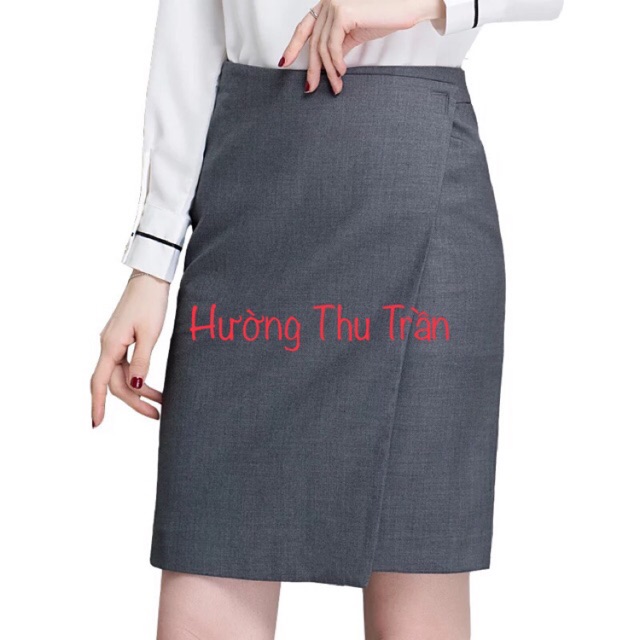 Chân váy công sở đắp tà chéo thời trang | BigBuy360 - bigbuy360.vn