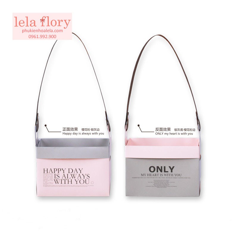 Túi giỏ chữ nhật cắm hoa size nhỏ (set 4 cái) - THH0048