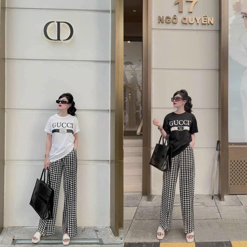 Set Gucci ( áo thun + quần họa tiết )