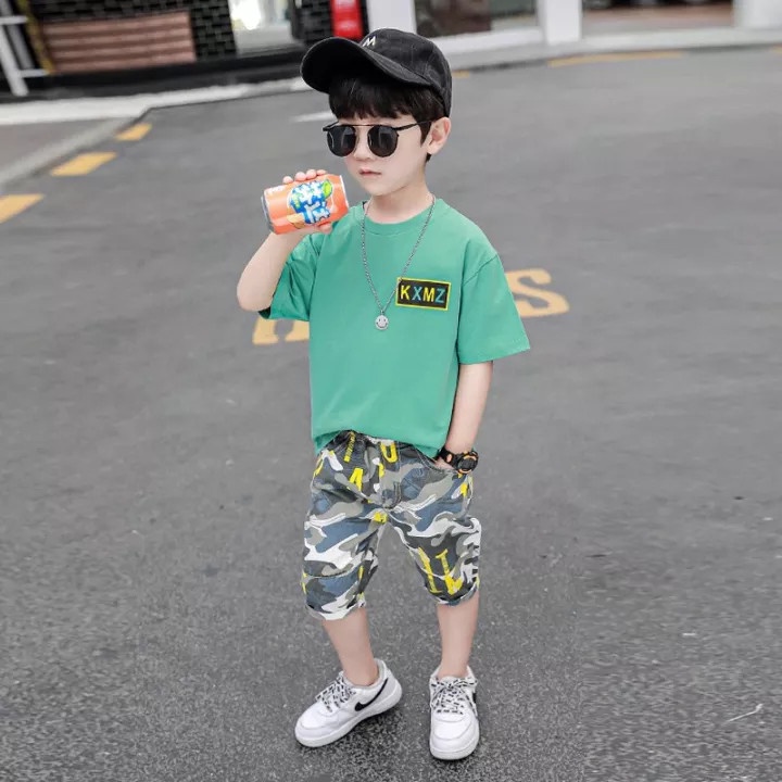 Quần áo bé trai 5-14 tuổi, bộ quần áo cho bé trai 18-45kg mẫu Rằn Ri cực kì phong cách,hàng may kĩ.RA68