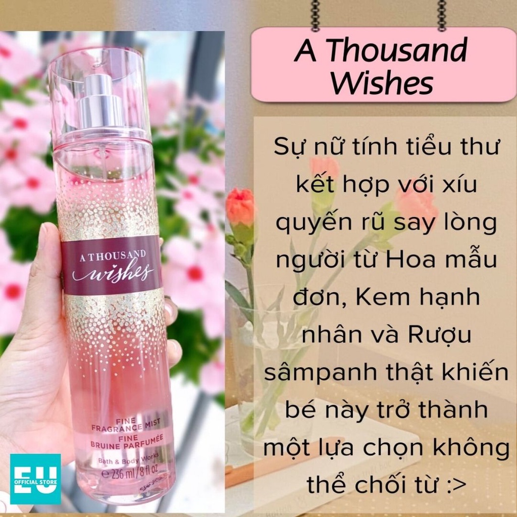 Xịt Thơm Toàn Thân Body Mist Bath And Body Works Mỹ 236ml