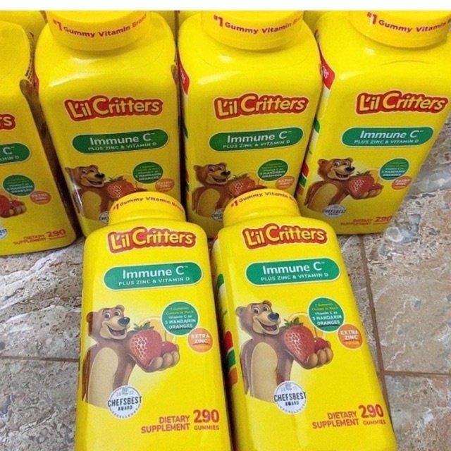 kẹo dẻo gấu bổ sung vitamin C ,Kẽm,C Lil Critters 9/23
