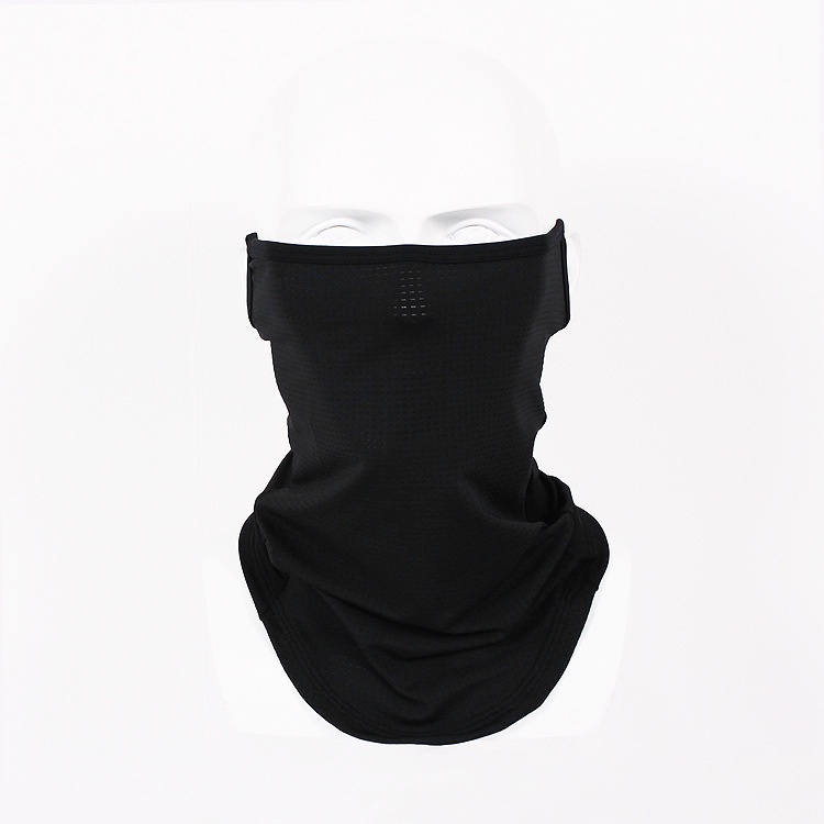 Ice Silk ice cool mesh sunscreen mask ear-hanging collar scarf summer face protection cycling sports fishing breathable face towel