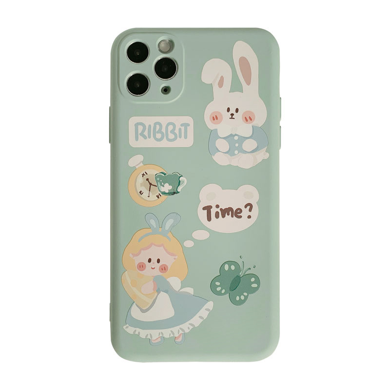 Ốp điện thoại silicon in thỏ hoạt họa xinh xắn cho iPhone 11 Pro Max X Xr Xs Max 7 8 Plus Se 2020 12 pro max 12 mini | BigBuy360 - bigbuy360.vn