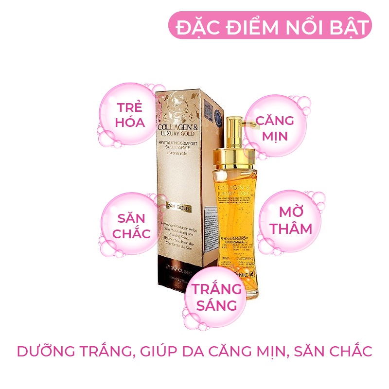 Serum trắng da - Serum vàng 24k Luxury Gold chống lão hóa 3W Clinic Hàn Quốc 150ml