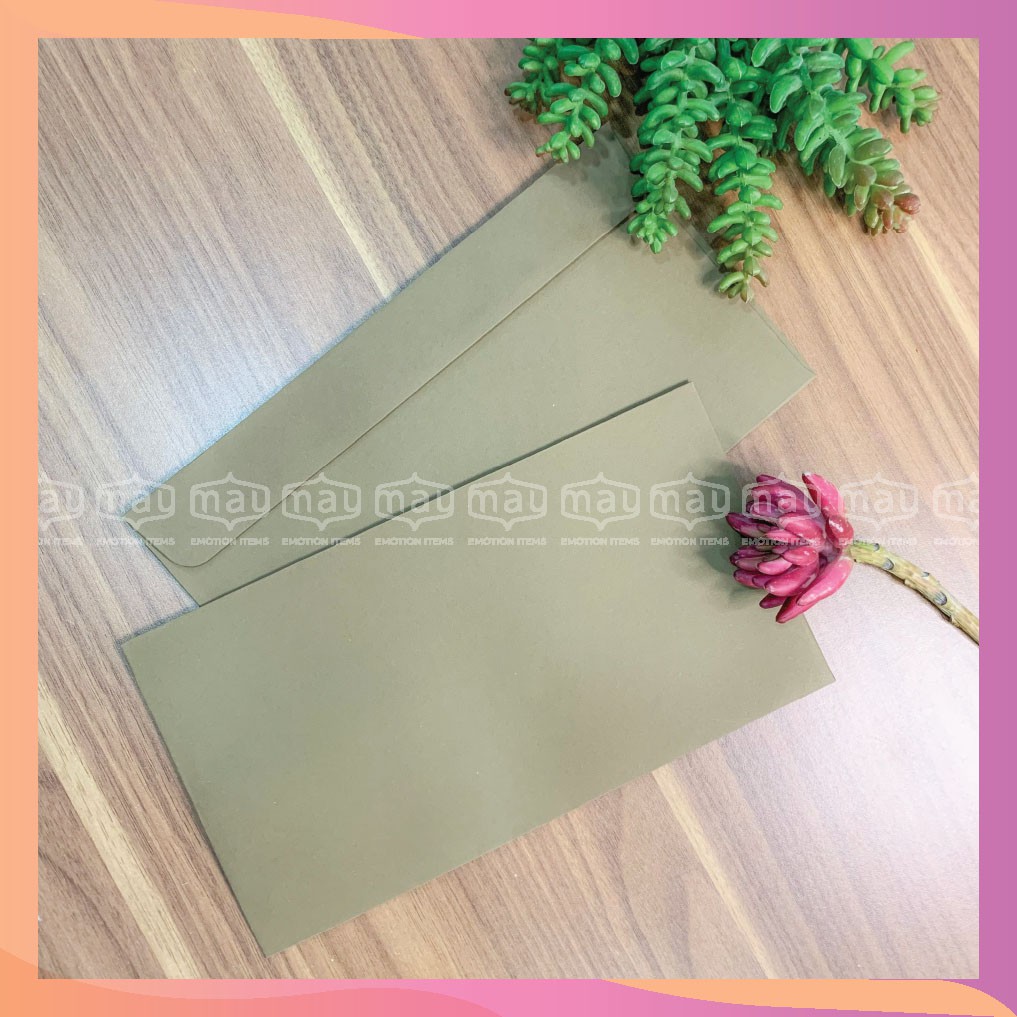Phong bì 12*22cm nắp ngang giấy mỹ thuật zentino Italia set 10 chiếc