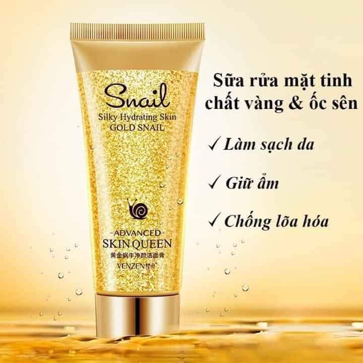 Sửa rửa mặt tinh chất vàng và ốc sên